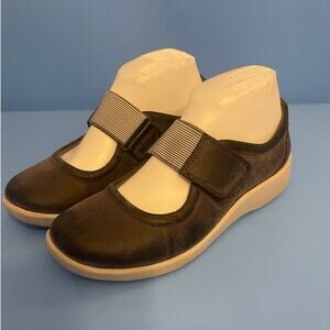 Clarks Cloudstepper Cushion Black Comfort Shoes Strap size 7